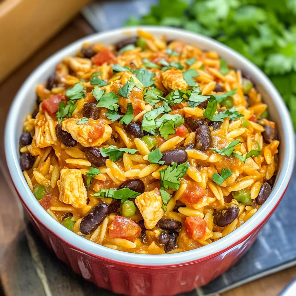 Looking for a cozy meal that combines your favorite flavors? This Chicken Enchilada Orzo brings together tender chicken, zesty enchilada sauce, and creamy cheese, making it a hearty dish everyone will love. Perfect for weeknight dinners or casual gatherings, save this recipe now to enjoy a delicious one-pot wonder!