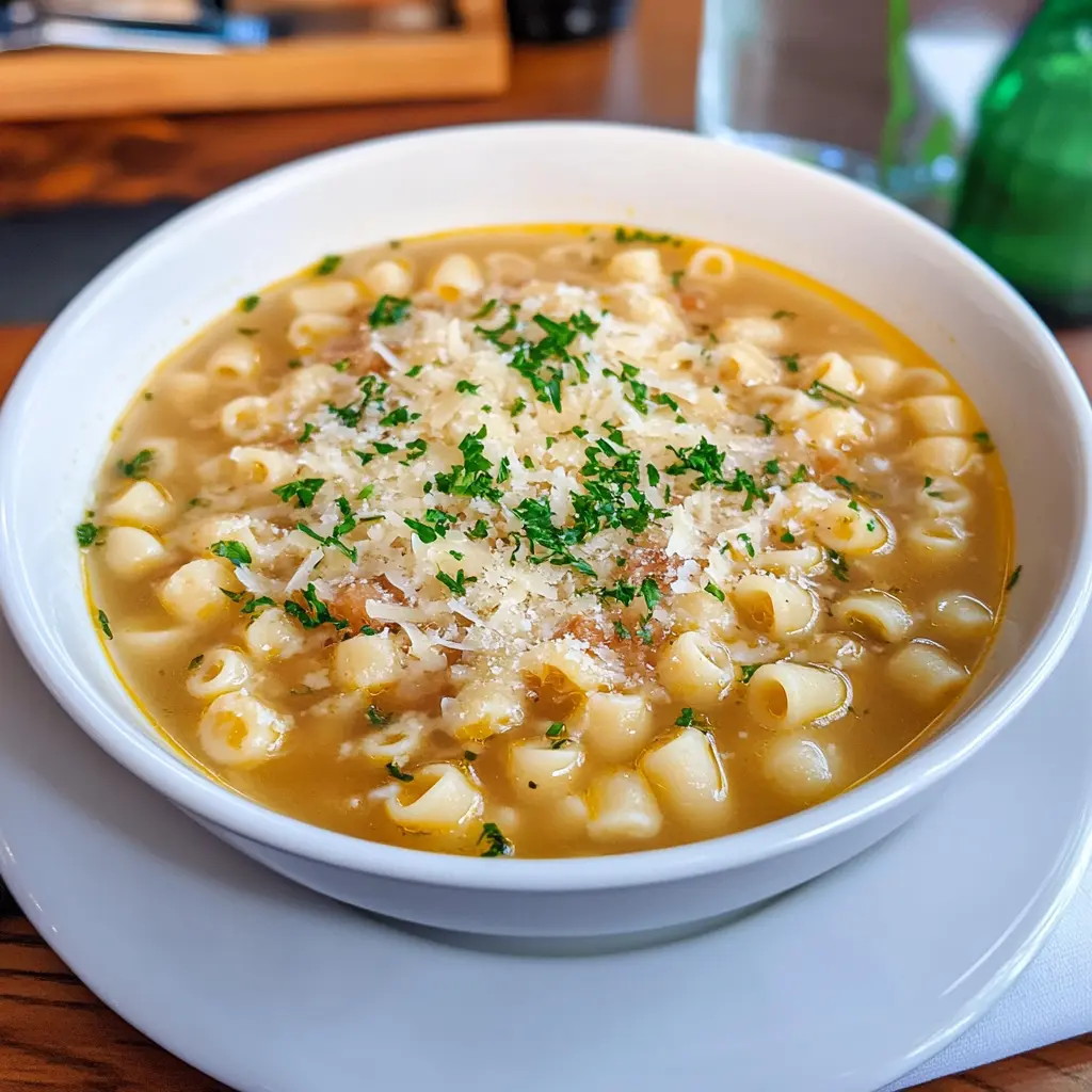 Warm up with this comforting Parmesan Pasta Fagioli Soup that's packed with flavor and hearty ingredients! This delicious blend of pasta, beans, and fresh veggies creates a satisfying meal perfect for any day. Save this recipe for your next family dinner or cozy night in – it's sure to impress everyone at the table!