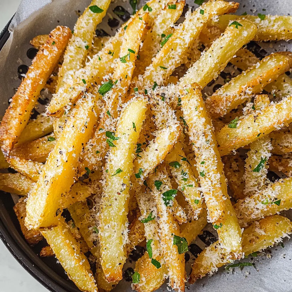 Crispy, cheesy, and packed with flavor, these Air Fryer Garlic Parmesan French Fries are a must-try! With just a handful of ingredients, you’ll whip up the perfect snack or side dish that everyone will love. Perfect for game night, family dinners, or as a tasty treat anytime. Save this recipe to enjoy a delicious twist on your classic fries!