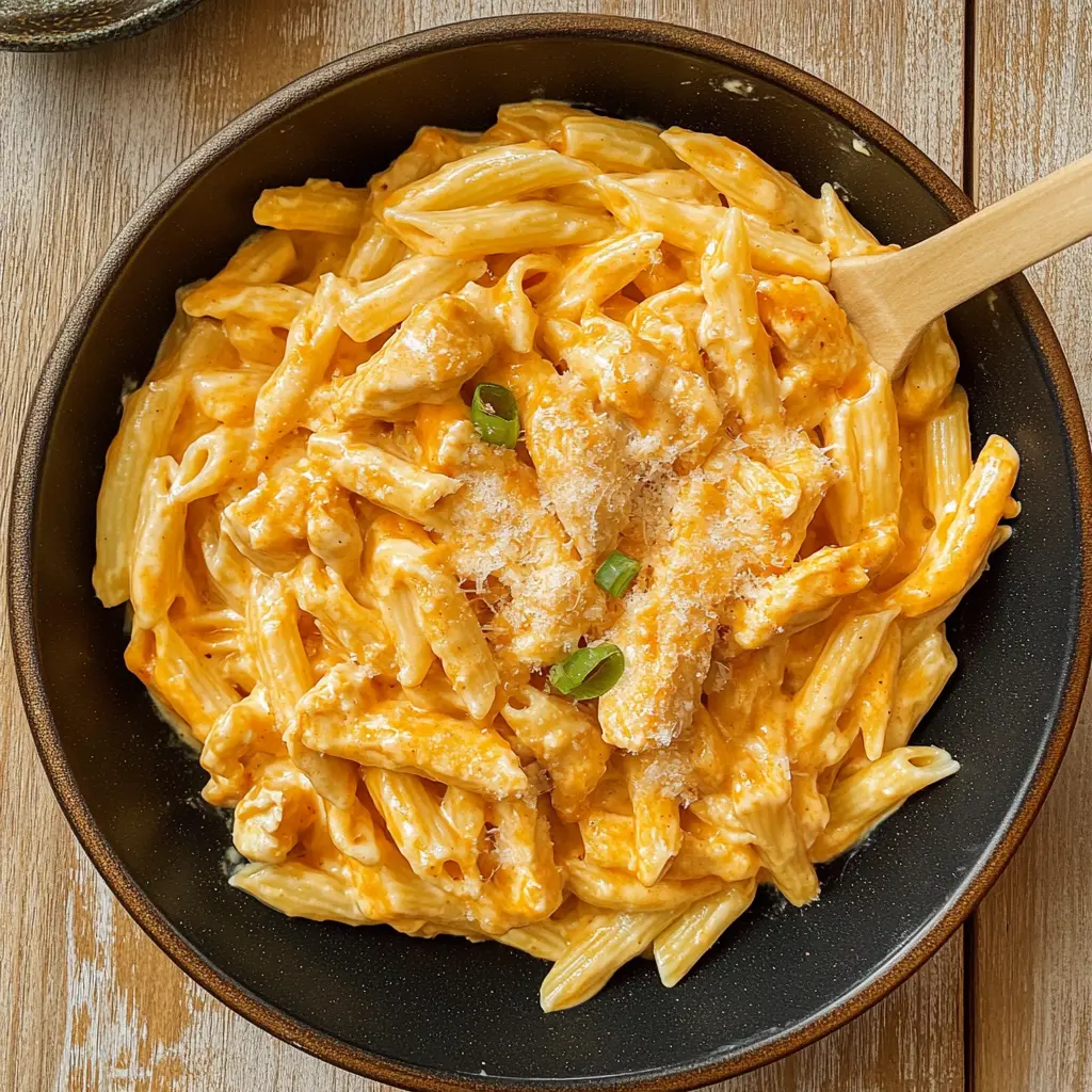 Get ready to spice up your dinner with this Buffalo Chicken Alfredo Pasta! Creamy Alfredo sauce meets bold buffalo flavor, creating a deliciously satisfying meal. With tender chicken and al dente pasta, this dish is perfect for weeknight dinners or game day gatherings. Save this recipe now for a meal that everyone will love! 🌟🍝