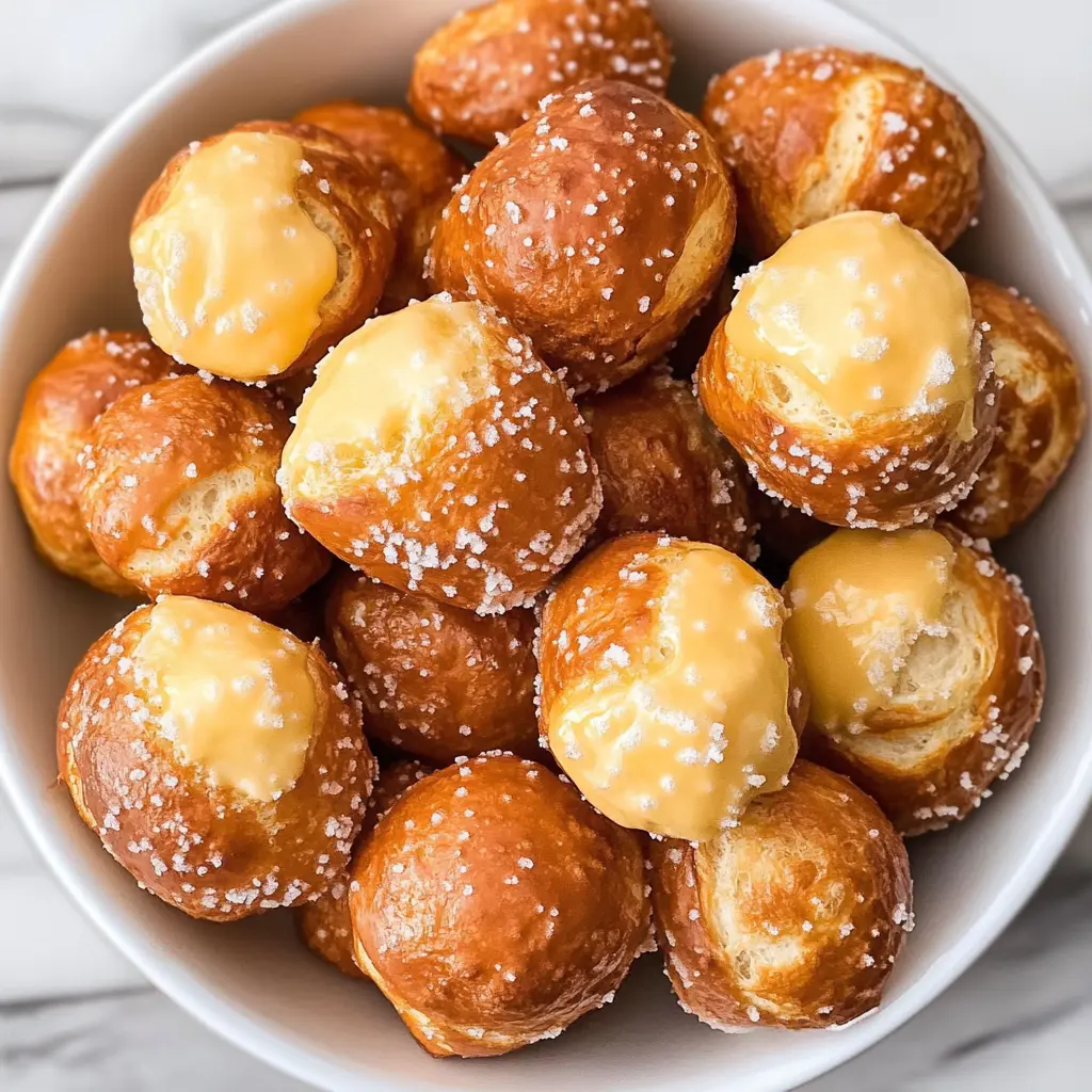 These cheesy pretzel bites are the perfect snack for game nights or movie marathons! Soft, warm, and loaded with gooey cheese, they're a delightful treat everyone will love. Serve them with your favorite dipping sauce for an even more enjoyable experience. Don’t forget to save this recipe for your next gathering!