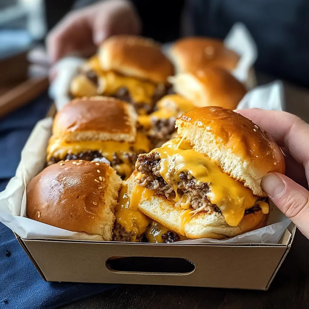 Get ready for a delightful treat with these Cheeseburger Sliders! Perfectly seasoned beef, gooey cheese, and soft buns come together in a bite-sized wonder that everyone will love. Ideal for game nights, parties, or weeknight dinners, these sliders are easy to make and even easier to devour. Save this recipe for your next gathering and watch them disappear!