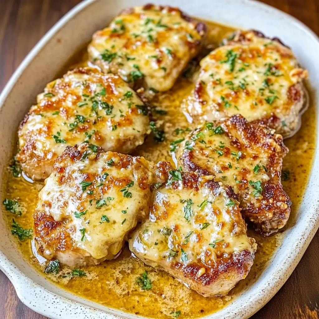 Treat your taste buds with these Cheesy Honey Mustard Pork Chops! Combining tender pork with a creamy, tangy honey mustard sauce, this dish is perfect for busy weeknights or special occasions. With just a few ingredients, you can create a flavorful meal that everyone will love. Save this recipe now for a delicious dinner idea you won't want to miss!