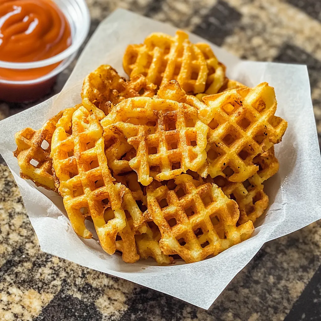 These crispy Chick-Fil-A style waffle fries are a delightful treat, perfect for any meal! With a blend of just the right seasonings and that iconic shape, they promise to satisfy your cravings. Easy to make at home, they're perfect for serving at parties, game nights, or simply enjoying during a cozy movie marathon. Save this recipe for your next fry night!