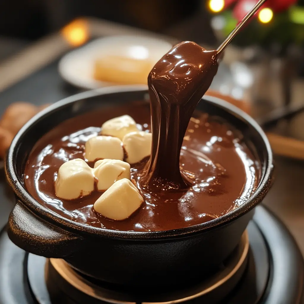 Treat yourself to a delightful chocolate fondue experience! This easy recipe combines rich, melted chocolate and your choice of fresh fruits, marshmallows, and cookies for dipping. Perfect for date nights, parties, or family gatherings, it's a fun way to enjoy dessert together. Save this recipe for a sweet and memorable occasion!