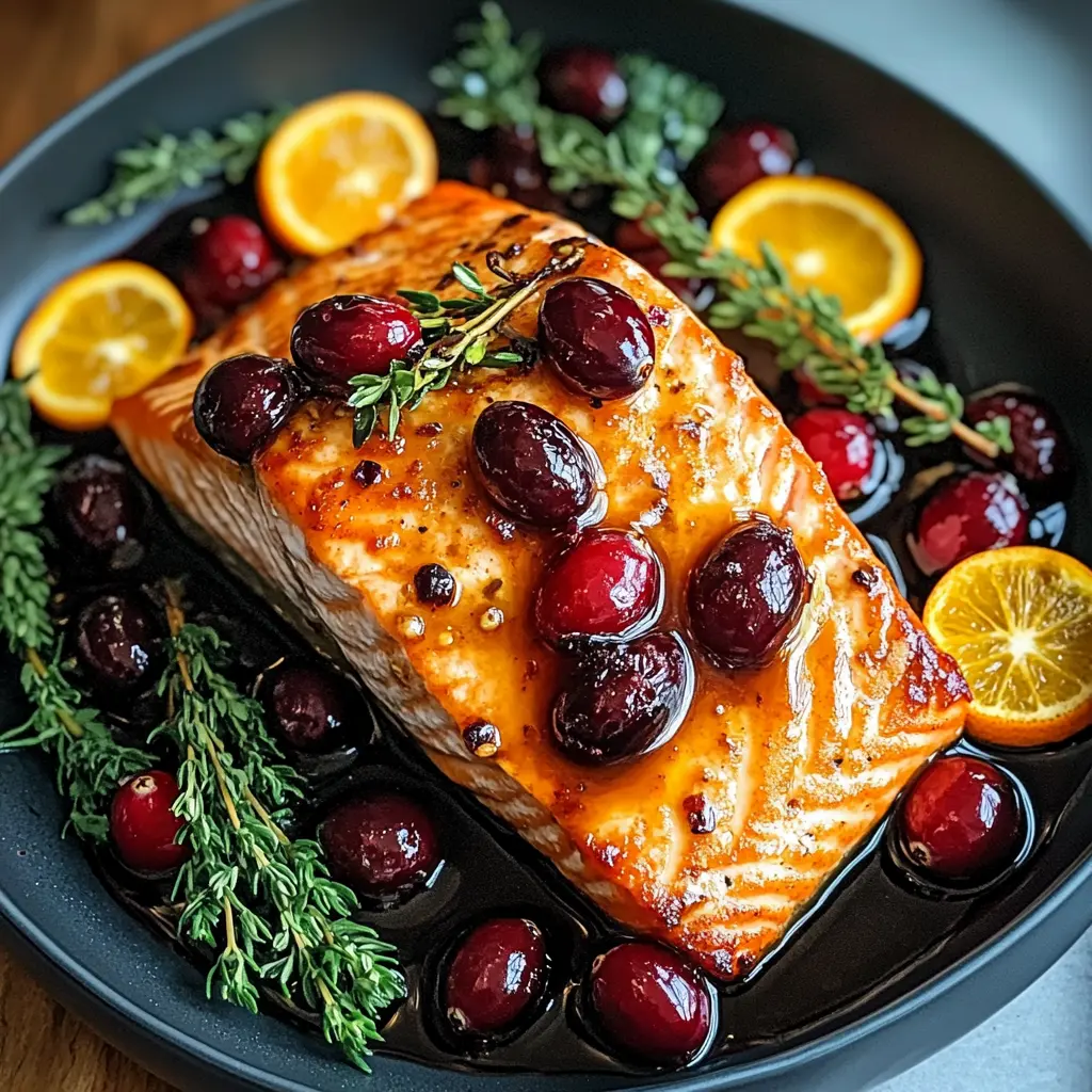 This Cranberry & Orange Glazed Salmon is a delicious twist on a classic favorite! The perfect balance of tangy cranberries and zesty oranges makes this dish a crowd-pleaser for holiday gatherings or weeknight dinners. Enjoy easy prep and quick cooking for a nutritious meal that's full of flavor. Save this recipe for your next family feast!