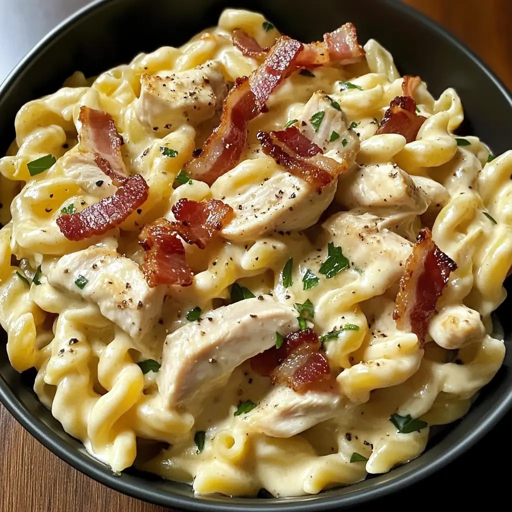 Get ready for a hearty meal that combines tender chicken, crispy bacon, and creamy ranch sauce all tossed with pasta! This Creamy Chicken Bacon Ranch Pasta is the perfect weeknight dinner that your family will love. Ideal for busy nights or cozy weekends, save this recipe for a deliciously comforting dish anytime you need a pick-me-up!