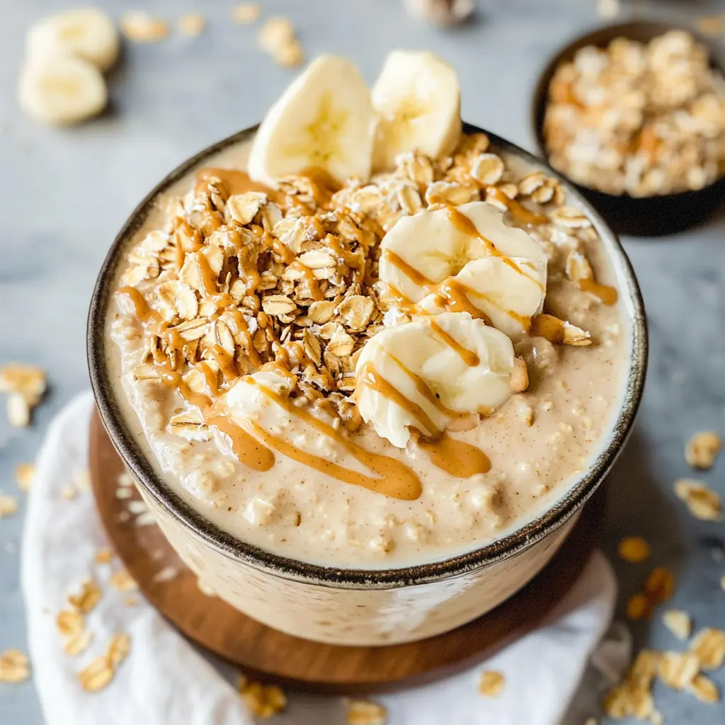 Start your day right with these creamy vegan peanut butter overnight oats! Packed with wholesome oats, rich peanut butter, and the natural sweetness of fruit, this recipe is not just delicious but also quick to prepare. Perfect for a busy morning or as a healthy snack. Save this recipe to enjoy creamy, nutty goodness whenever you want!