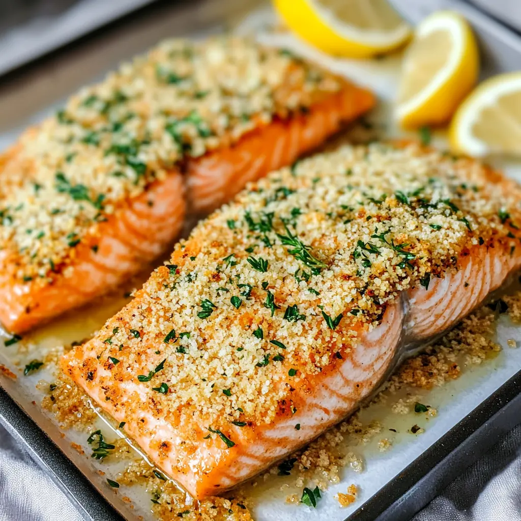 This Crispy Parmesan Herb-Crusted Salmon is a delicious twist on a classic favorite! With its golden, crunchy topping and moist, flaky fish, it's perfect for a healthy weeknight dinner or a special occasion. Featuring fresh herbs and a sprinkle of Parmesan, this dish is sure to impress. Save this recipe now for an easy and flavorful meal anytime!