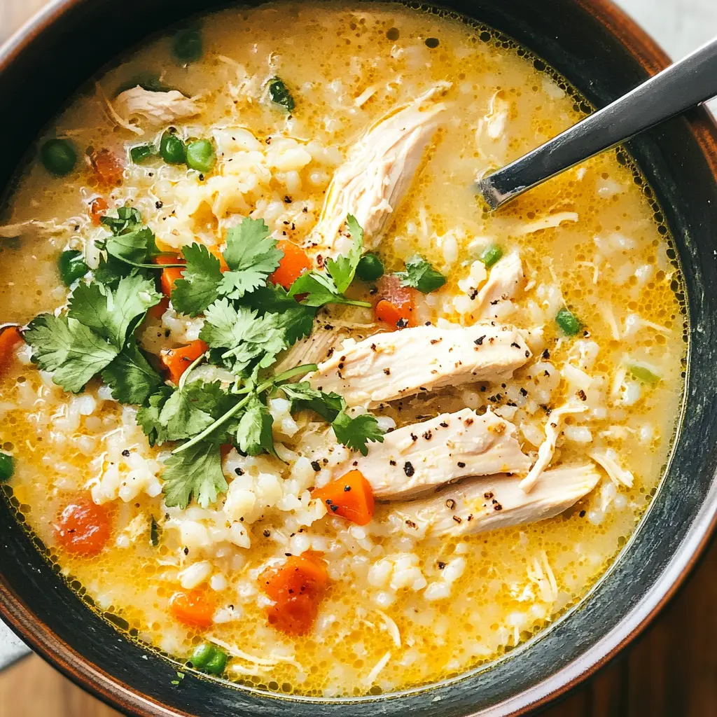 Warm up with this simple Chicken and Rice Soup that's full of flavor and comfort! Made with tender chicken, wholesome veggies, and fluffy rice, it's sure to be a family favorite. Perfect for chilly nights or when you're under the weather. Save this recipe for a quick, nourishing meal you'll want to make again and again!