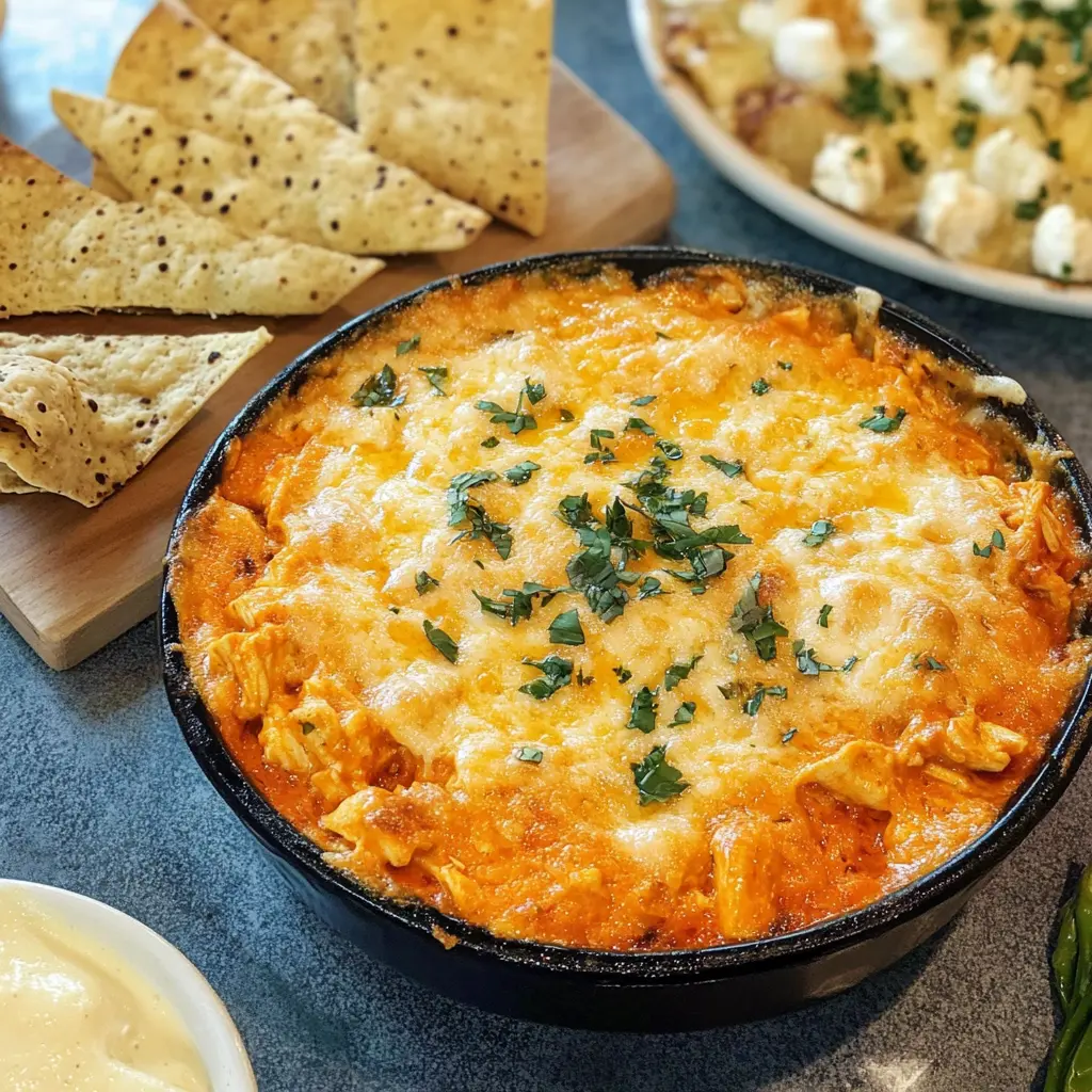 Get ready for a crowd-pleaser! This Frank's Redhot Buffalo Chicken Dip packs a spicy punch and creamy texture, perfect for game day or any gathering. With tender shredded chicken and zesty Buffalo sauce, it's a flavor sensation that's easy to whip up. Save this recipe for your next party and watch it disappear in minutes!