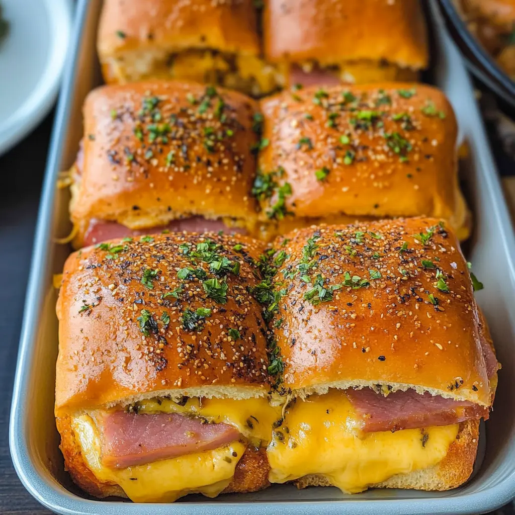 These Ham and Cheese Sliders are perfect for any gathering! Layered with savory ham and melted cheese on soft rolls, they’re baked to gooey perfection. These sliders are easy to make, filled with flavor, and great for parties, game days, or a simple family night. Save this recipe and treat your guests to a delicious, crowd-pleasing snack!