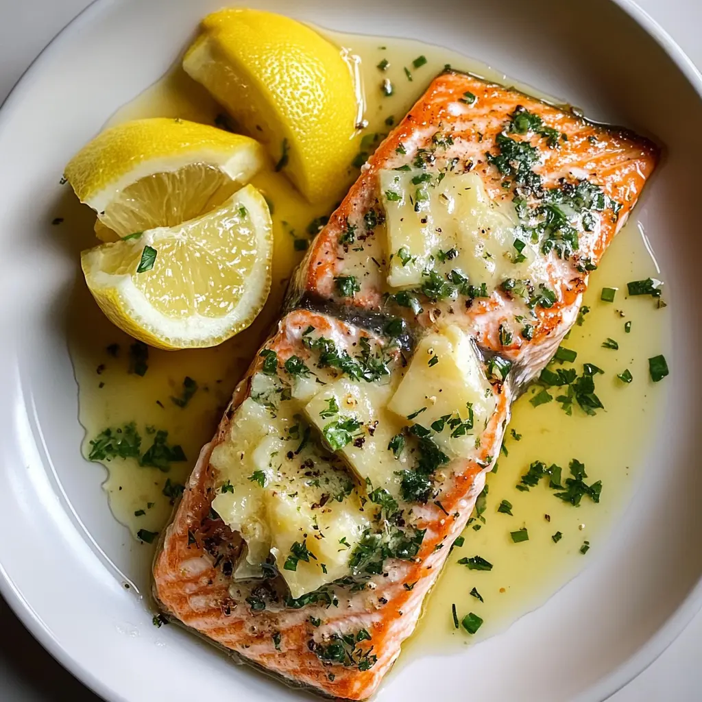 Get ready to enjoy a flavorful meal with this Juicy Garlic Lemon Butter Baked Salmon! This easy recipe combines fresh garlic, zesty lemon, and rich butter to create a mouthwatering dish that’s perfect for weeknight dinners or special occasions. Save this pin to make a deliciously tender salmon that your family will love!🍋🐟