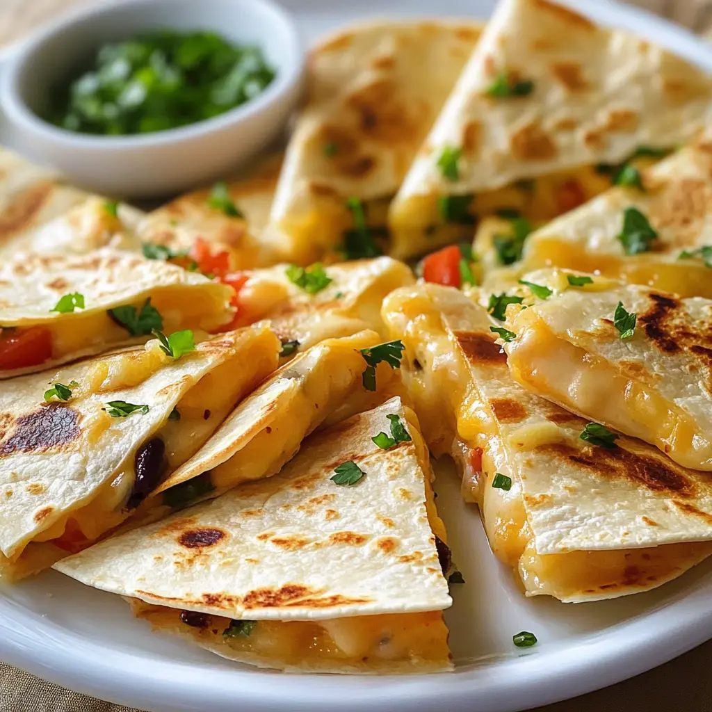 Craving a delicious snack that's quick to make? These Mini Cheese Quesadillas are the perfect bite-sized treat! With gooey melted cheese and a crispy tortilla, they’re great for kids and adults alike. Perfect for game day, movie night, or as a fun appetizer. Save this recipe for your next gathering!