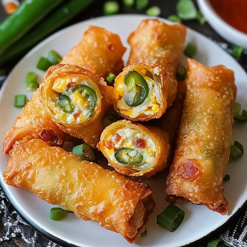 Transform your snacks with these Mini Jalapeño Popper Egg Rolls! Packed with cream cheese, cheddar, and zesty jalapeños, these crispy, golden treats are perfect for game day or any casual gathering. Easy to make and sure to impress, save this recipe for your next party or cozy night in!