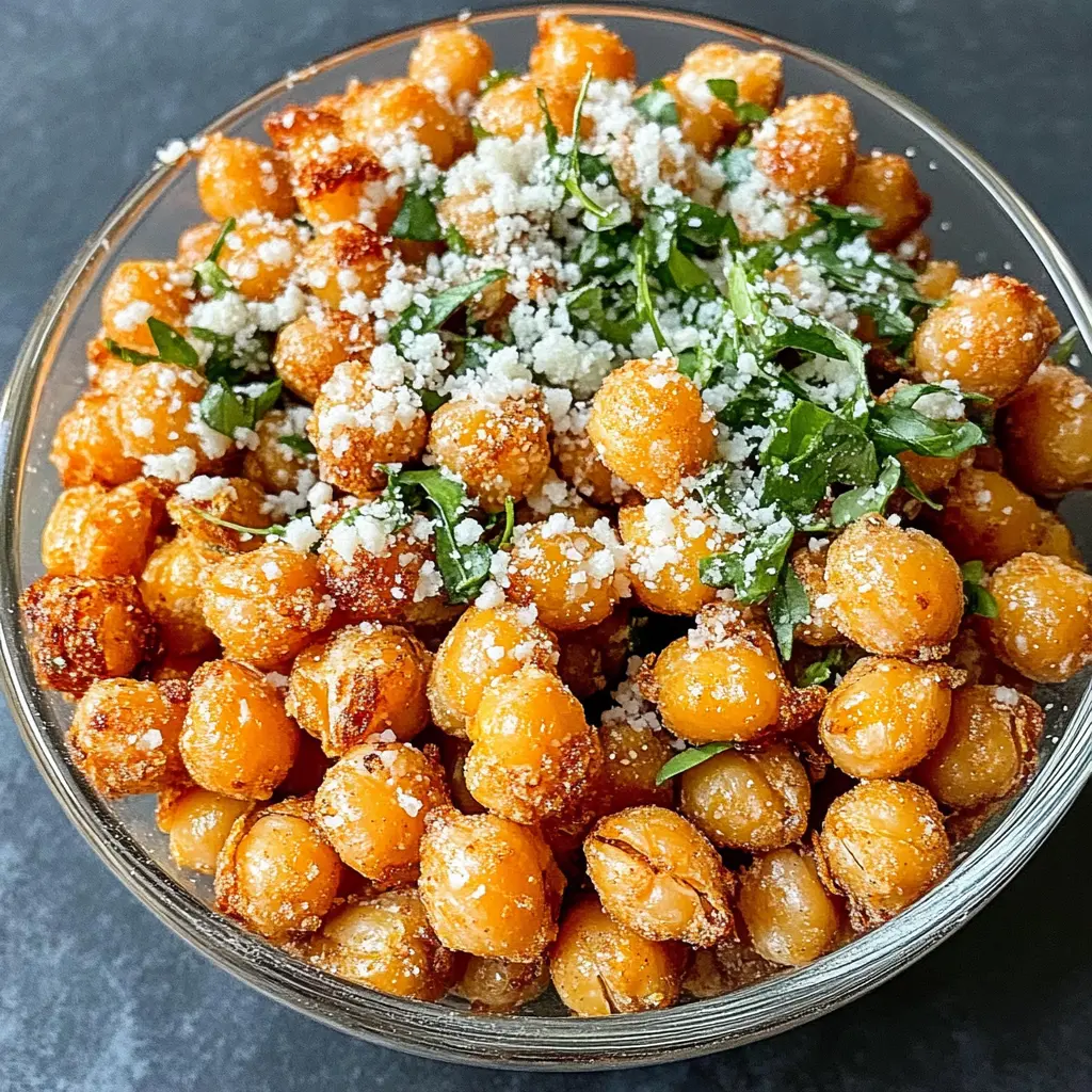 Crispy roasted chickpeas with a zesty ranch flavor make a perfect snack! These protein-packed bites are not only crunchy but also full of savory herbs and spices. Enjoy them as a healthy munchie at parties or a nutritious addition to salads. Want a simple treat that's both tasty and good for you? Save this recipe for your next snack time!