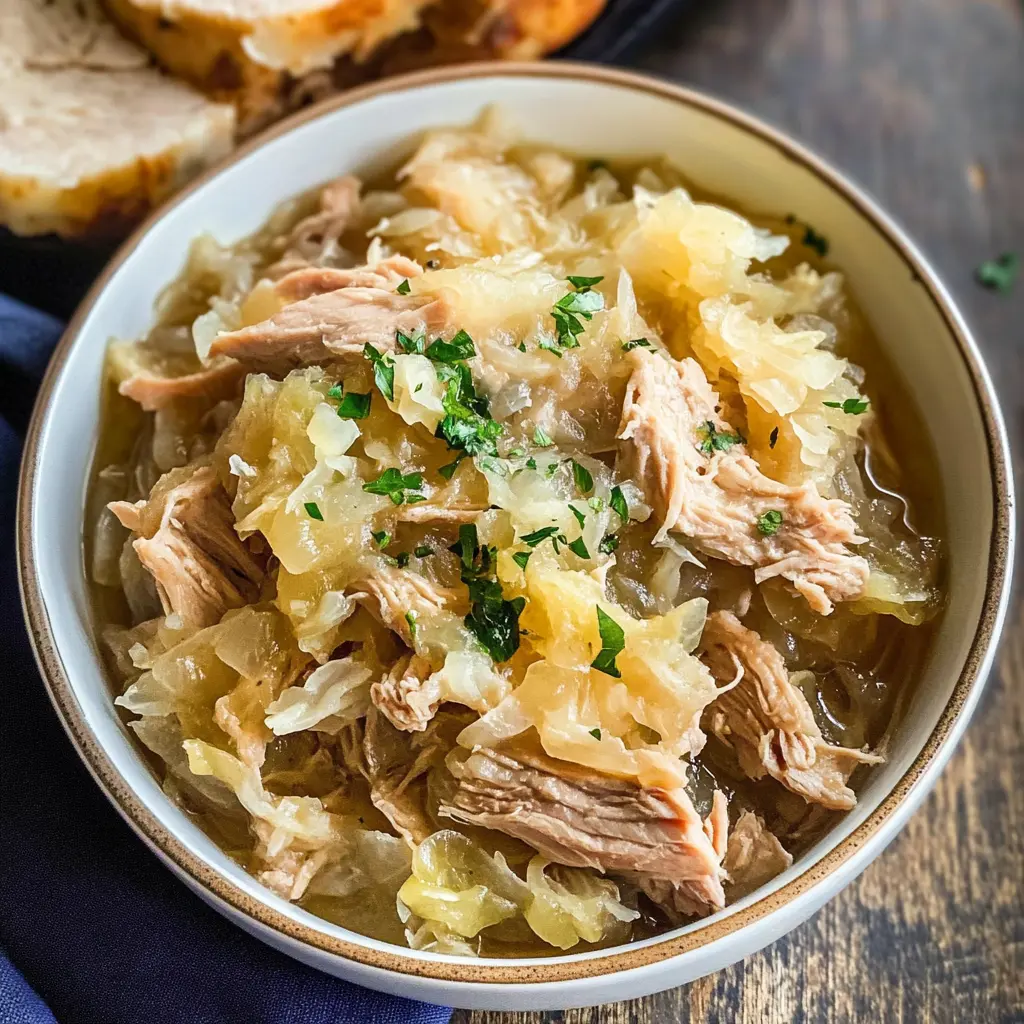 Warm up your dinner table with this delicious Slow Cooker Pork and Sauerkraut! Tender pork cooked to perfection with hearty sauerkraut creates a comforting meal that’s full of flavor. Perfect for family gatherings or cozy nights in. Save this easy recipe for when you want a hassle-free dish that everyone will love!