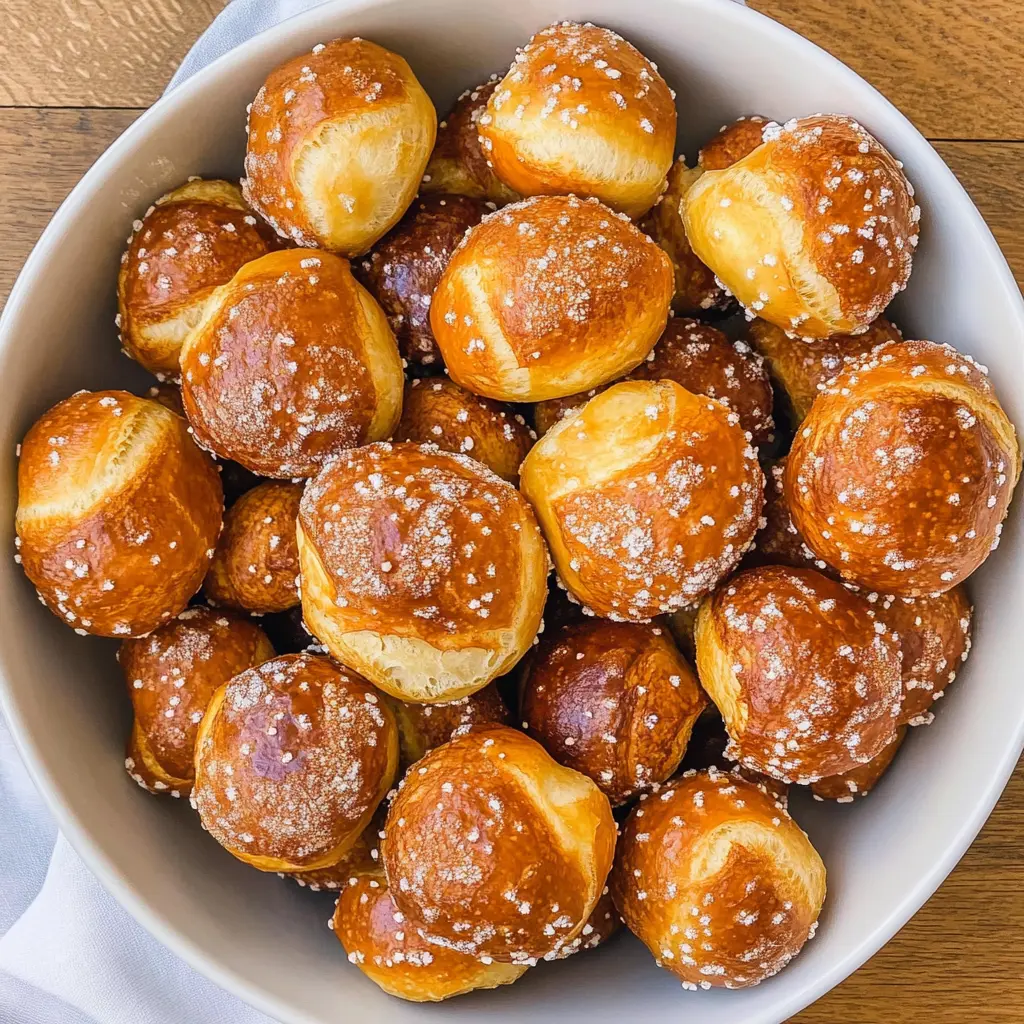 Say goodbye to wasted sourdough discard with these delightful pretzel bites! Chewy, golden, and sprinkled with coarse salt, these bites are the perfect snack for any occasion. Made with simple ingredients, they're easy to whip up and pair wonderfully with your favorite dipping sauces. Save this recipe for your next gathering or movie night!