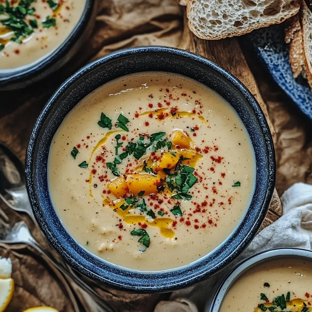 Warm up with this creamy Butternut Squash Soup featuring a delicious blend of tahini and lemon! This comforting dish highlights the natural sweetness of butternut squash, complemented by nutty tahini and zesty lemon for a refreshing twist. Perfect for cozy nights or as a starter for your gatherings, be sure to save this recipe for a heartwarming meal anytime!