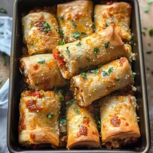 Treat your taste buds to these Cheesy Baked Vegetable Rolls! Perfectly baked with a crispy exterior and a gooey, cheesy center, these rolls are packed with colorful veggies. Ideal as a snack or a side dish at gatherings, everyone will love them. Save this recipe for your next meal prep or party planning!