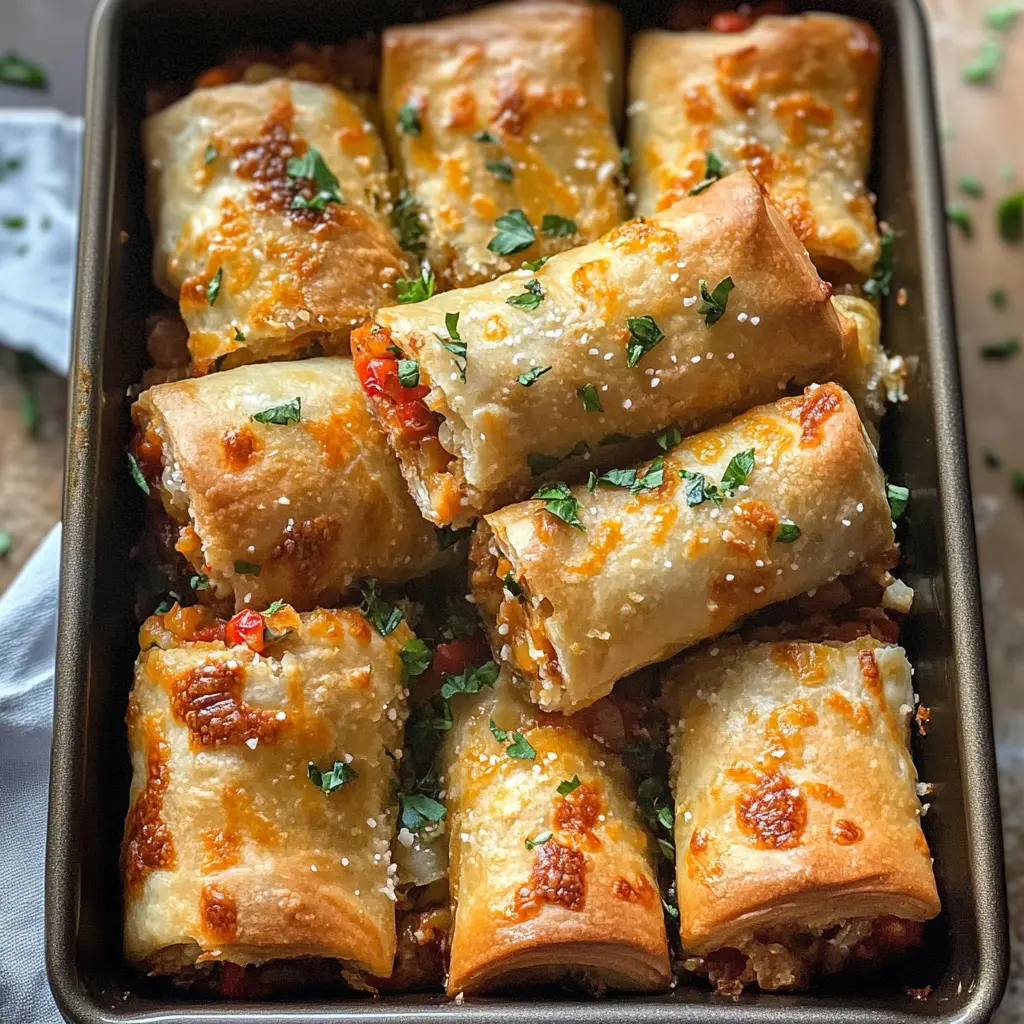 Treat your taste buds to these Cheesy Baked Vegetable Rolls! Perfectly baked with a crispy exterior and a gooey, cheesy center, these rolls are packed with colorful veggies. Ideal as a snack or a side dish at gatherings, everyone will love them. Save this recipe for your next meal prep or party planning!