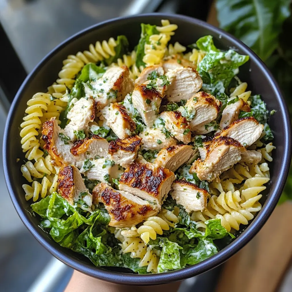 This Chicken Caesar Pasta Salad is a refreshing twist on a classic favorite! Packed with tender chicken, crisp romaine, and tossed in a creamy Caesar dressing, it's a perfect dish for picnics, potlucks, or a light lunch. Easy to make and bursting with flavor, save this recipe for your next gathering or weeknight dinner!