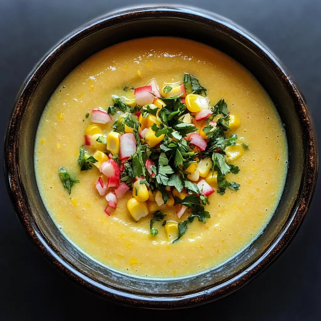 Cool off this summer with a refreshing Corn Gazpacho! Bursting with sweet corn, ripe tomatoes, and a hint of lime, this chilled soup is a delightful twist on the classic. Perfect for warm evenings or as a vibrant starter at gatherings. Save this easy recipe to impress your guests and enjoy a taste of summer anytime!