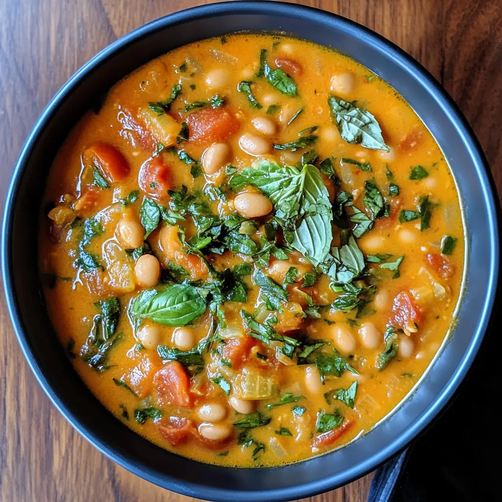 Warm up with this delicious Creamy Tomato White Bean Stew that's packed with flavor! Made with rich tomatoes and hearty white beans, this comforting dish is perfect for a cozy dinner or meal prep. It’s nutritious, easy to make, and great for any occasion. Save this recipe to enjoy a bowl of warmth anytime you need a pick-me-up!