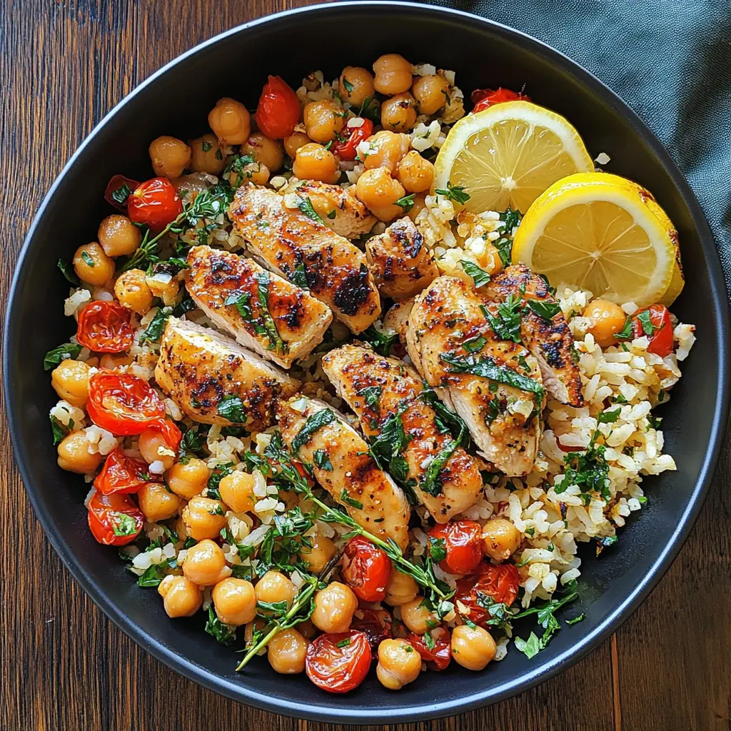 Brighten your dinner plate with this vibrant Greek Chicken and Lemon Rice with Chickpeas! Packed with tender, marinated chicken and fluffy rice kissed with zesty lemon and protein-rich chickpeas, this dish is not only delicious but also easy to prepare. Perfect for family dinners or meal prep throughout the week. Don't forget to save this recipe for a flavorful meal!