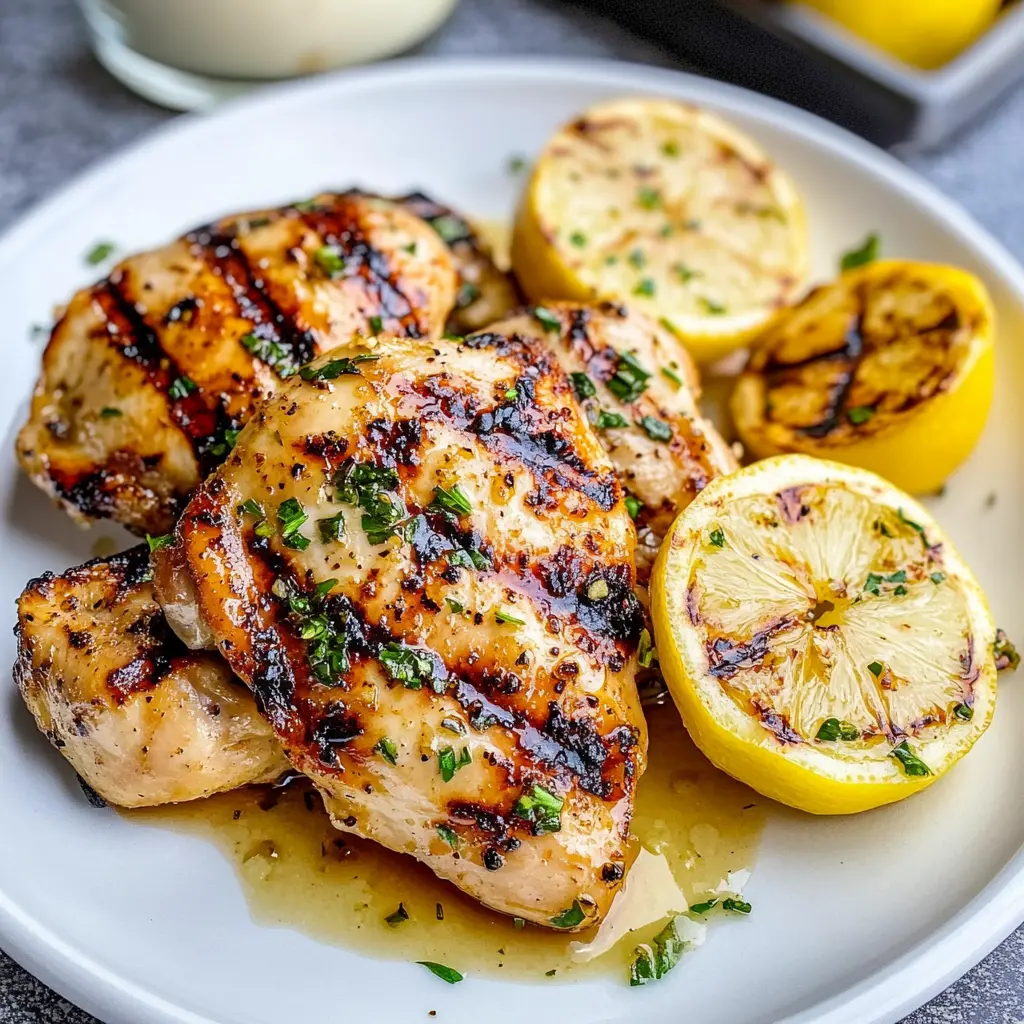 Juicy and flavorful, these Lemon Garlic Grilled Chicken Thighs are a must-try! The zesty lemon and aromatic garlic elevate simple grilling to a whole new level. Perfect for summer barbecues or a quick weeknight dinner, save this recipe for a delicious meal that will impress everyone. Your taste buds will thank you!