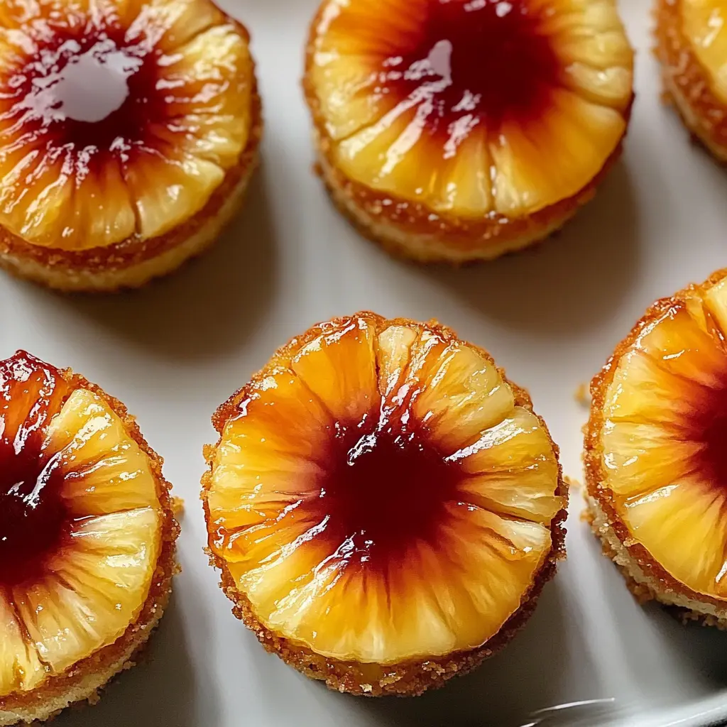 Treat yourself to these delightful Mini Pineapple Upside-Down Cheesecakes! Bursting with sweet pineapple flavor and a creamy cheesecake filling, these individual desserts are perfect for any gathering or a cozy night in. Easy to make and beautifully presented, they are sure to impress your guests. Save this recipe for a fun twist on a classic dessert!