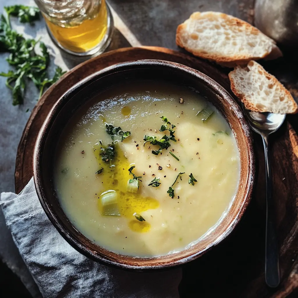 Warm up with this creamy Potato Leek Soup that's perfect for chilly evenings! Made with fresh leeks and smooth potatoes, this comforting dish is packed with flavor. It's easy to prepare and makes an ideal starter or side for any meal. Save this recipe for your next dinner or cozy weekend cooking!