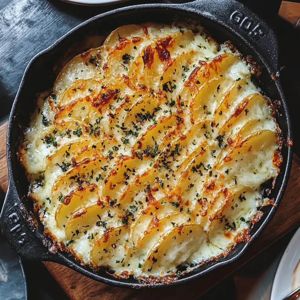 Creamy, cheesy, and oh-so-comforting, this Potatoes Au Gratin is the perfect side dish for any meal! Layered with thinly sliced potatoes and a luscious cheese sauce, it's great for family gatherings or cozy dinners. Save this recipe to enjoy mouthwatering goodness any time!