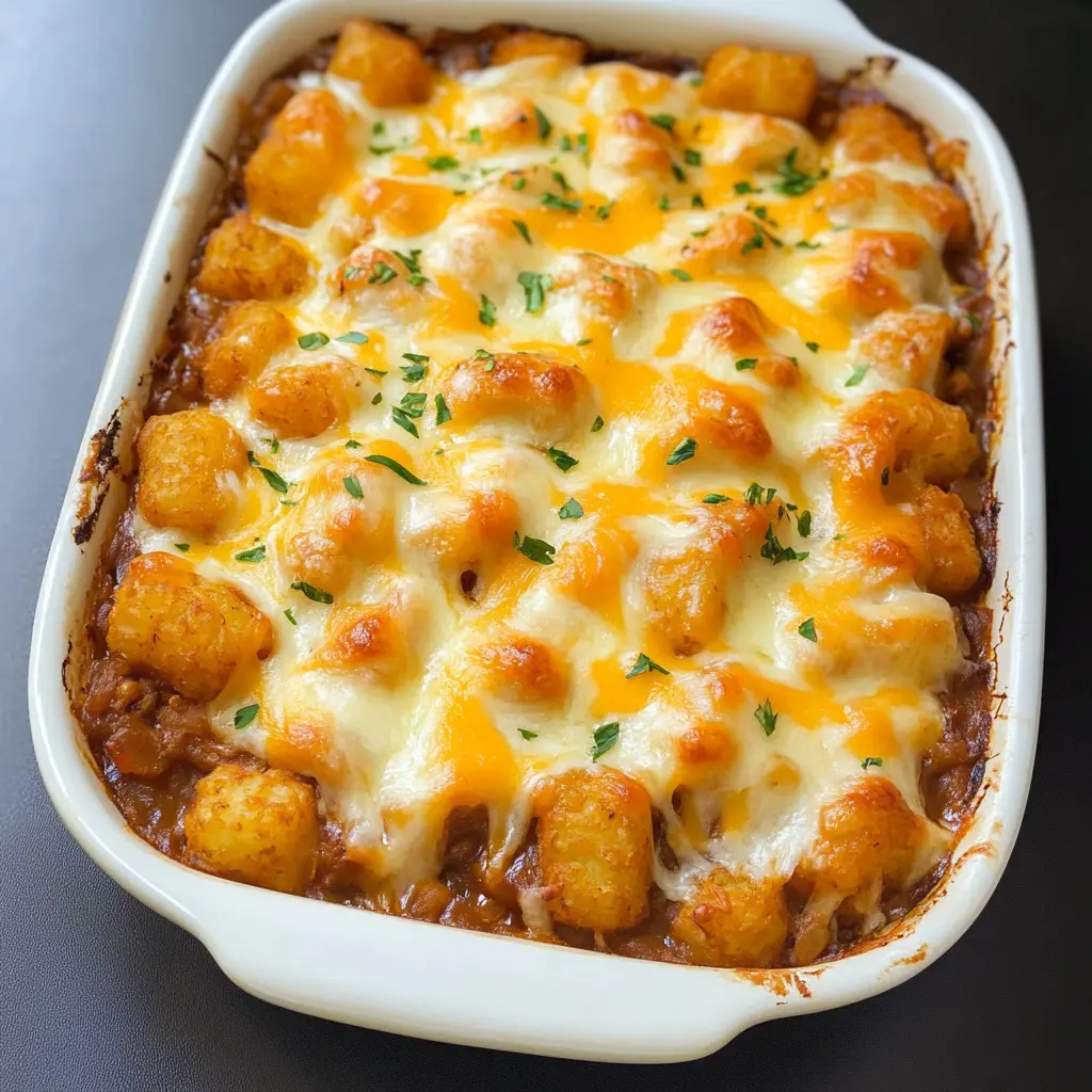 Comfort food meets convenience with this Shepherd’s Pie Tater Tot Casserole! Loaded with ground beef, mixed veggies, and creamy mashed potatoes, all topped with crispy tater tots, it's a family favorite. Perfect for weeknight dinners or potlucks, save this recipe for a hearty, savory meal that brings everyone together!