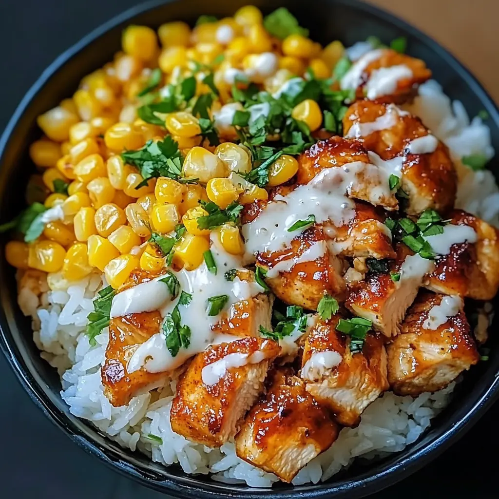 Get ready for a flavorful feast with this Street Corn Chicken Rice Bowl! Featuring tender grilled chicken, zesty street corn, and fluffy rice, this dish is a perfect fusion of textures and vibrant flavors. Ideal for lunch or dinner, it's quick to prepare and sure to impress your family and friends. Don't forget to save this recipe for your next meal prep!