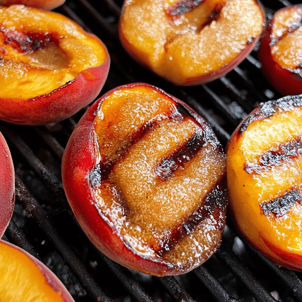 Sweet, caramelized Brown Sugar Grilled Peaches are the perfect summer treat! Just a few ingredients create a delicious dessert that pairs beautifully with ice cream or yogurt. Ideal for barbecues, picnics, or simply a sweet indulgence at home. Don't forget to save this recipe for your next get-together!