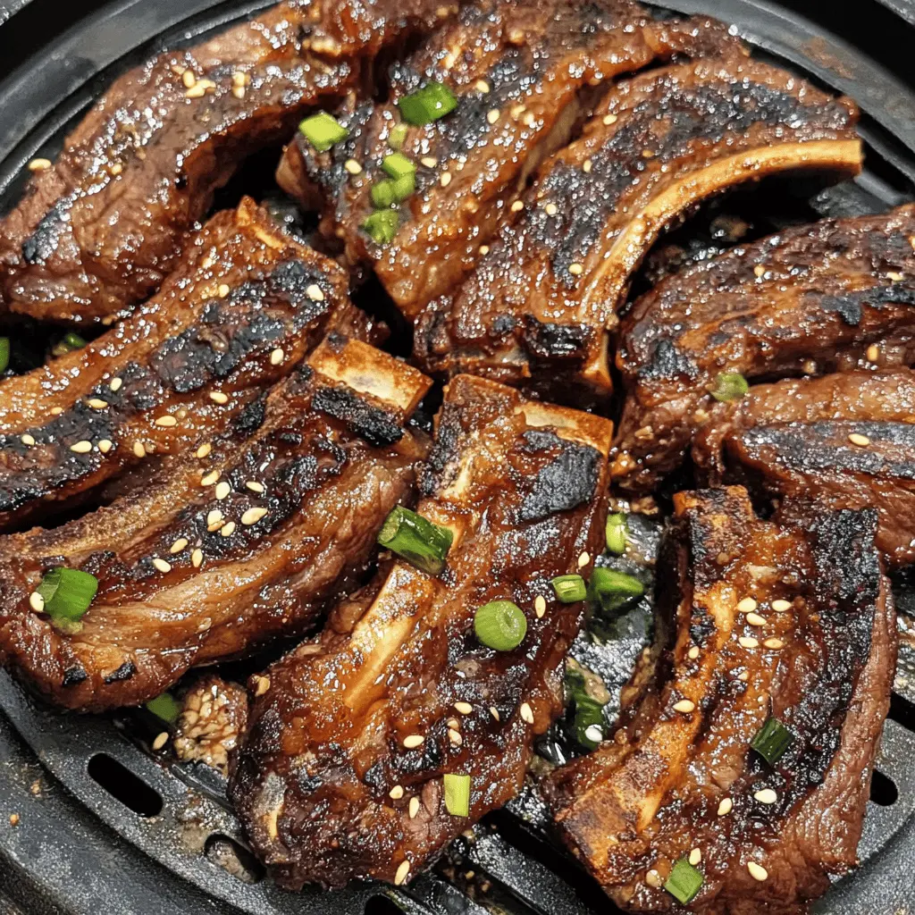 Get ready to enjoy tender, juicy Galbi Korean Grilled Flanken Ribs that are bursting with flavor! These marinated ribs feature a blend of savory soy sauce, garlic, and sesame oil, making them irresistibly good. Perfect for summer barbecues or cozy family dinners, save this recipe to elevate your grilling game!