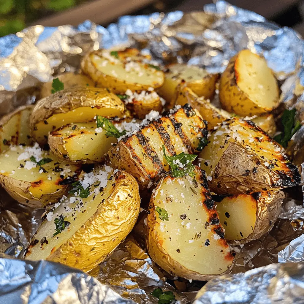 Looking for a simple and delicious side dish? These Garlic Herb Grilled Potatoes in Foil are bursting with flavor! Tossed in fresh herbs and garlic, they're perfect for BBQs, picnics, or weeknight dinners. Just wrap them up and throw them on the grill for an easy, no-mess cooking experience. Save this recipe for your next gathering!