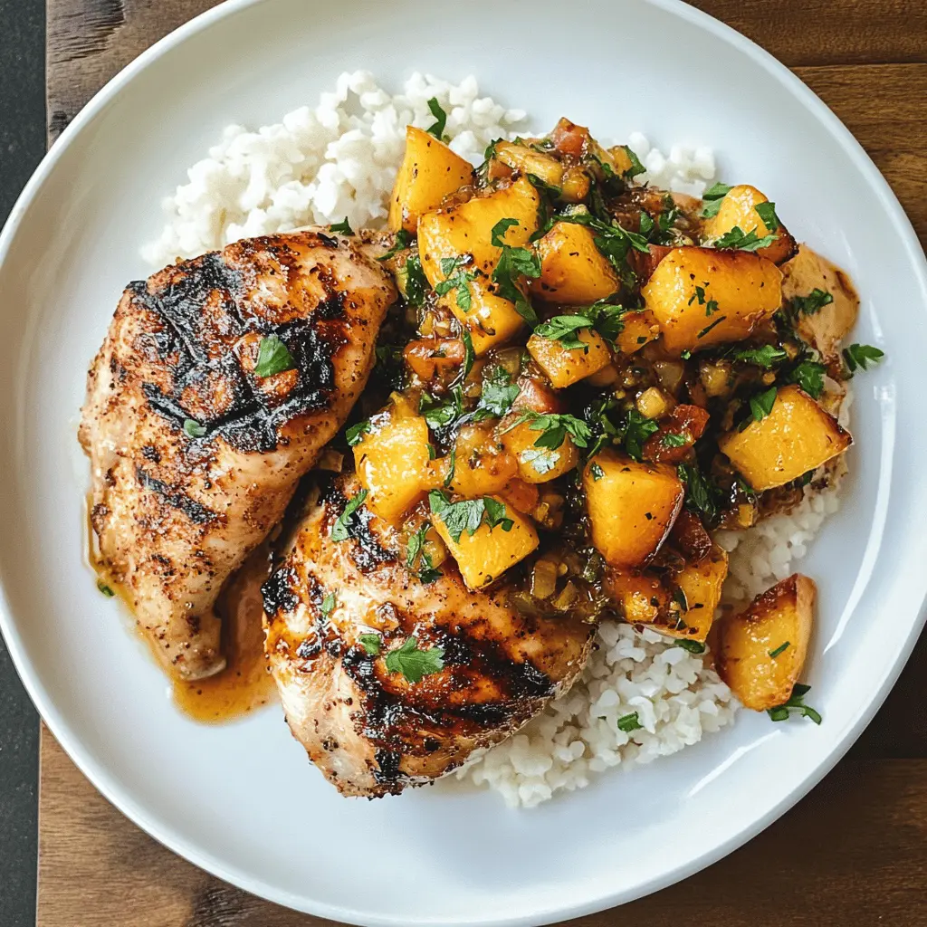 Fire up the grill for a delicious twist on chicken! This Grilled Chicken With Peach Chipotle Sauce is bursting with sweet and smoky flavors. The juicy chicken pairs perfectly with the tangy, spicy sauce made from fresh peaches and chipotle peppers. Perfect for summer barbecues or family dinners! Save this recipe to impress your friends and delight your taste buds!