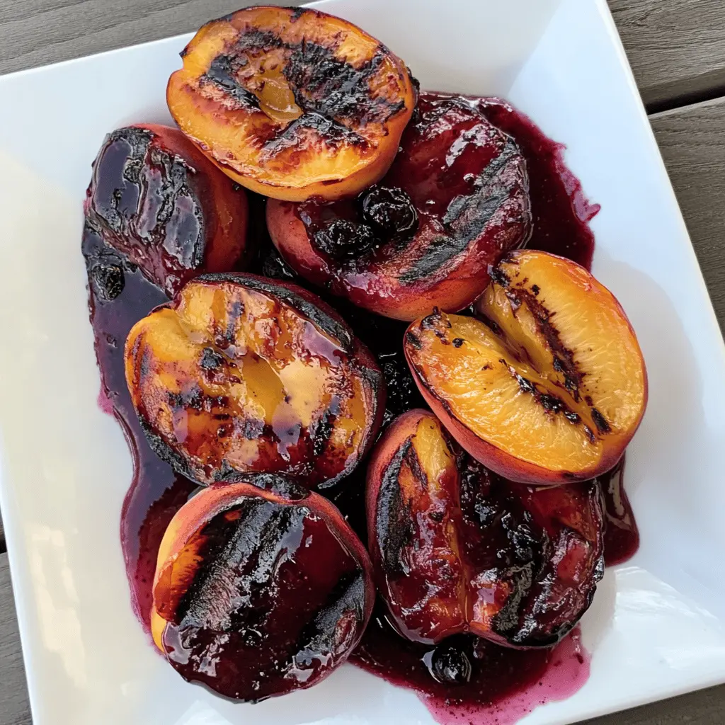 Transform your summer gatherings with juicy grilled peaches drizzled in a rich blackberry sauce. This quick and delightful recipe combines sweet, tender fruit with a homemade sauce that's bursting with flavor. Perfect for picnics or as a dessert for family dinners, make sure to save this mouthwatering treat for your next outdoor feast!