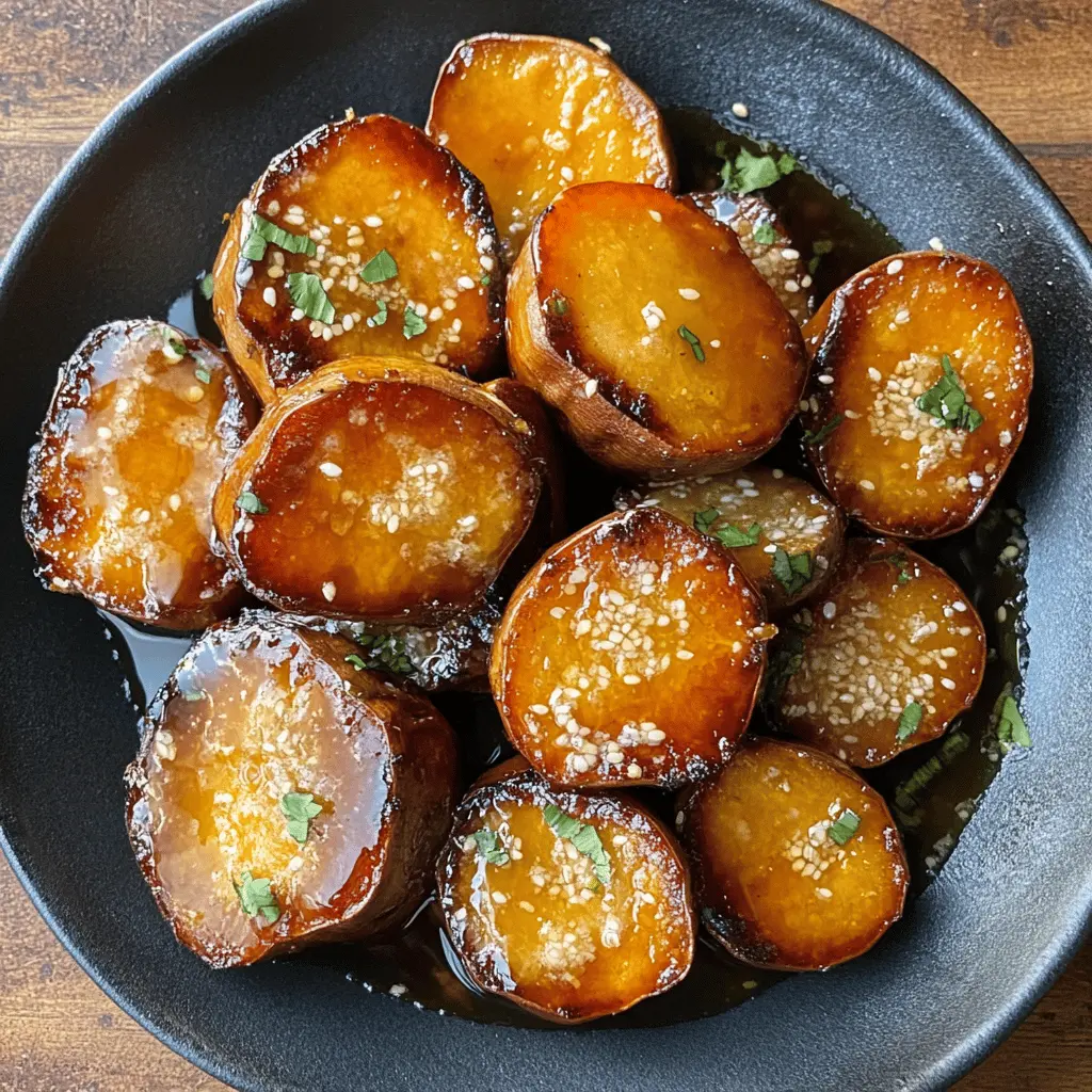 Get ready to try a new and delicious way to enjoy sweet potatoes! These Miso Glazed Melting Sweet Potatoes are perfectly tender and bursting with umami flavor. The rich miso glaze adds a unique twist that elevates this classic side dish. Perfect for any family dinner or holiday gathering! Save this recipe to add some excitement to your next meal.