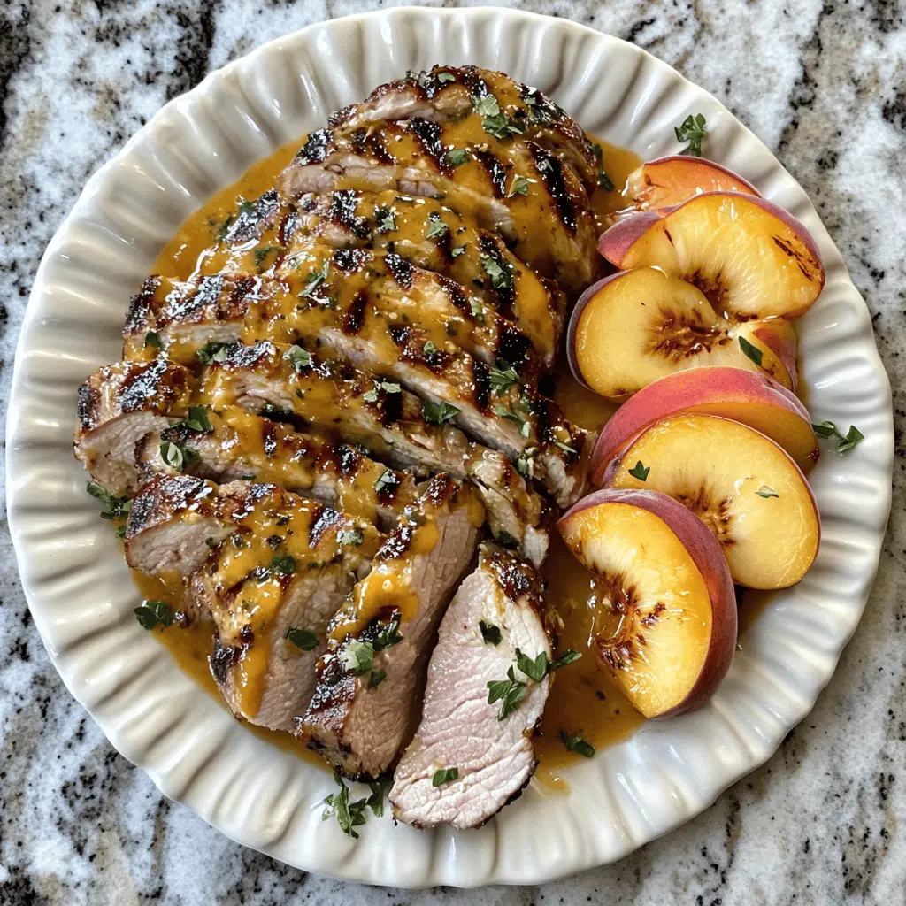 This peach grilled pork tenderloin brings together the sweet and savory flavors that make summer grilling a delight! With juicy peaches and tender pork, it's the perfect dish for family gatherings or weekend barbecues. Save this recipe for a tasty and unique main course that will impress your guests!