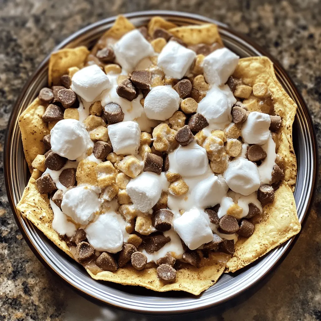 Get ready for a fun twist on a classic treat! These Original S'mores Nachos combine crispy tortilla chips with gooey marshmallows, rich chocolate, and creamy peanut butter for a dessert that brings everyone together. Perfect for game nights or summer parties—don’t forget to save this delightful recipe for your next gathering!