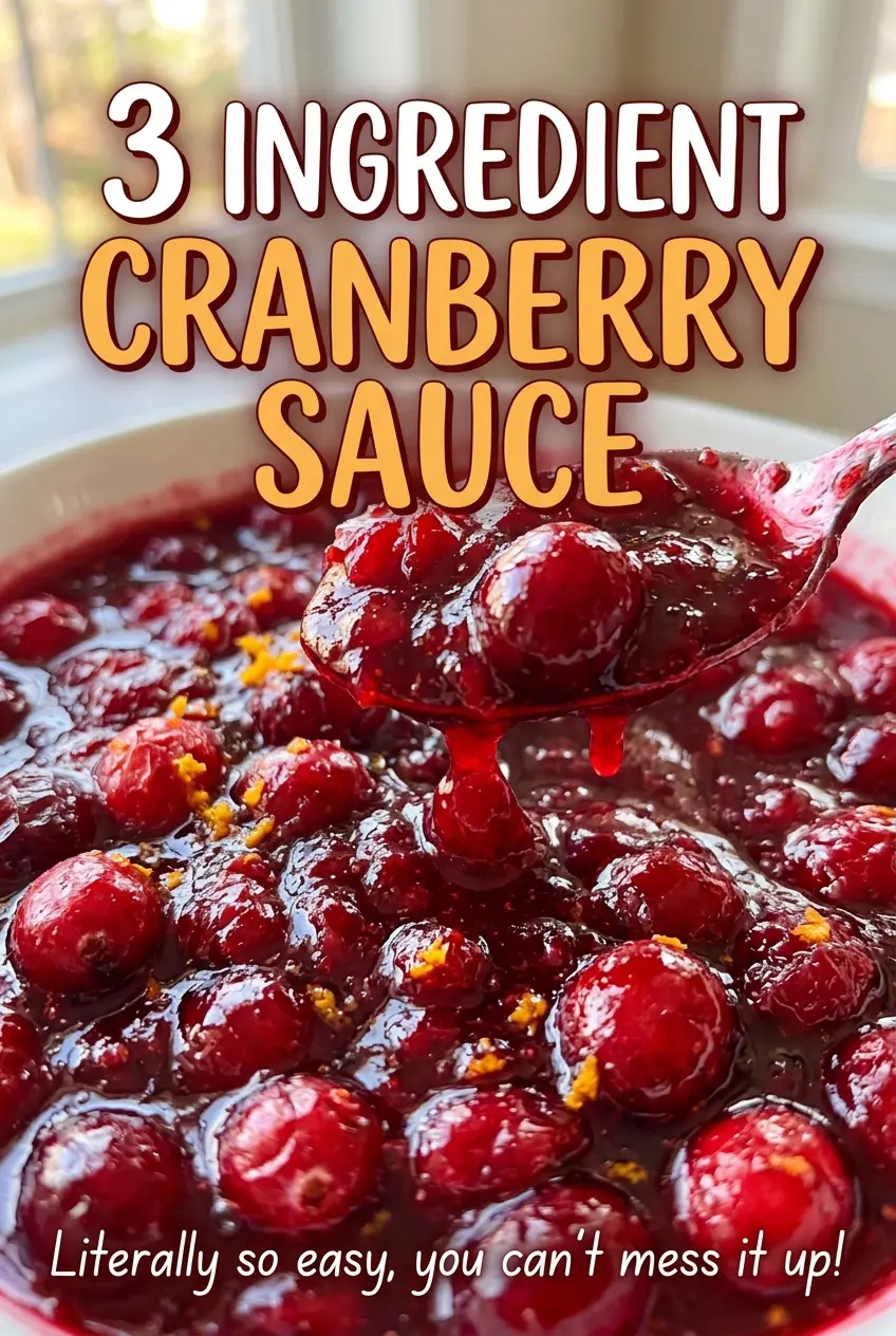 3 Ingredient Cranberry Sauce chilled jewel-toned finish