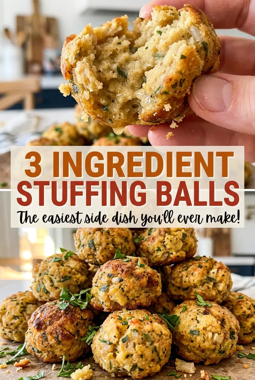 3 Ingredient Stuffing Balls crisp golden savory