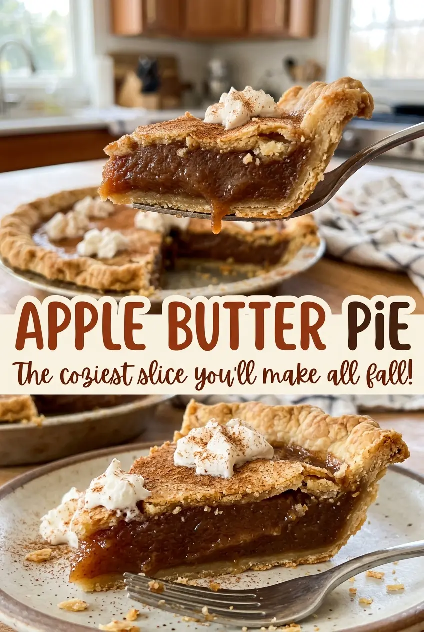 Apple butter pie spiced silky custard