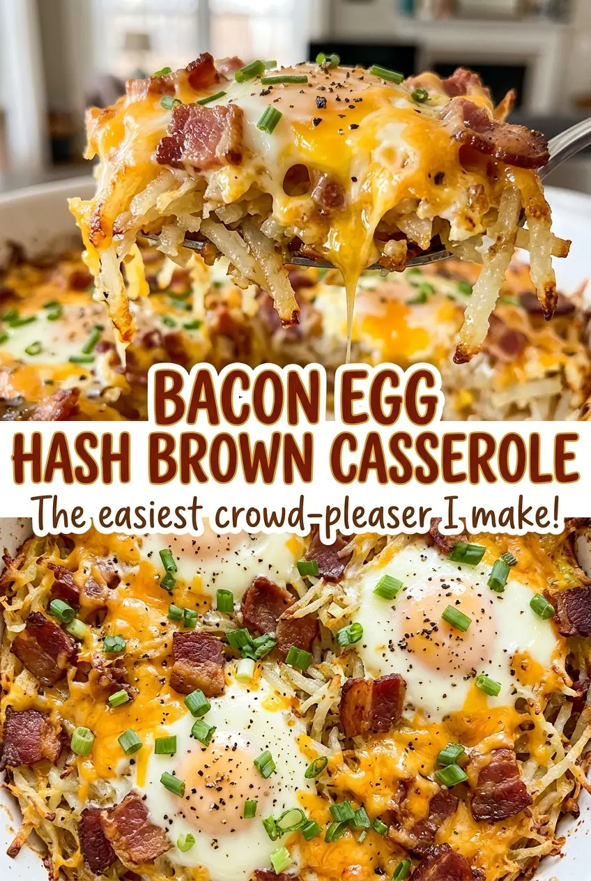 Bacon Egg Hash Brown Casserole hearty breakfast layers