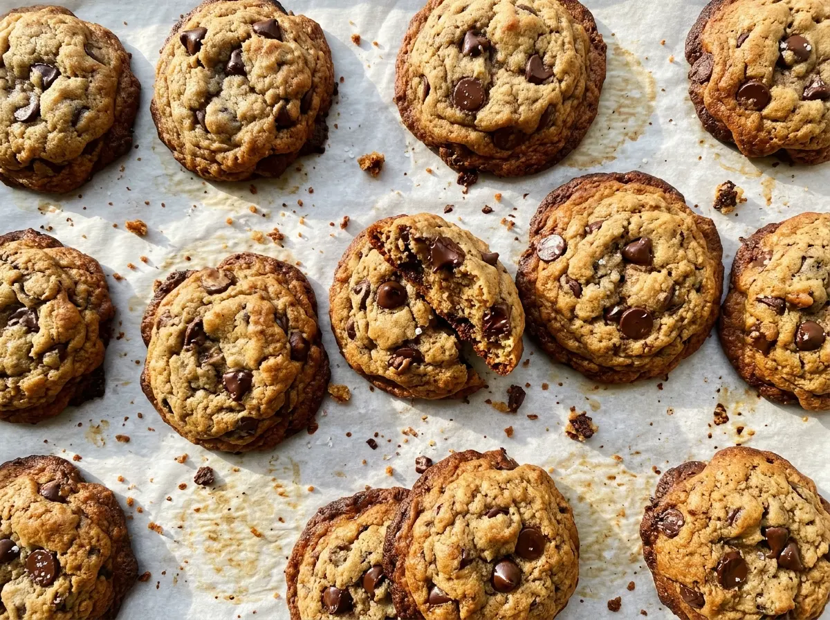 Banana Bread Chocolate Chip Cookies golden banana chocolate