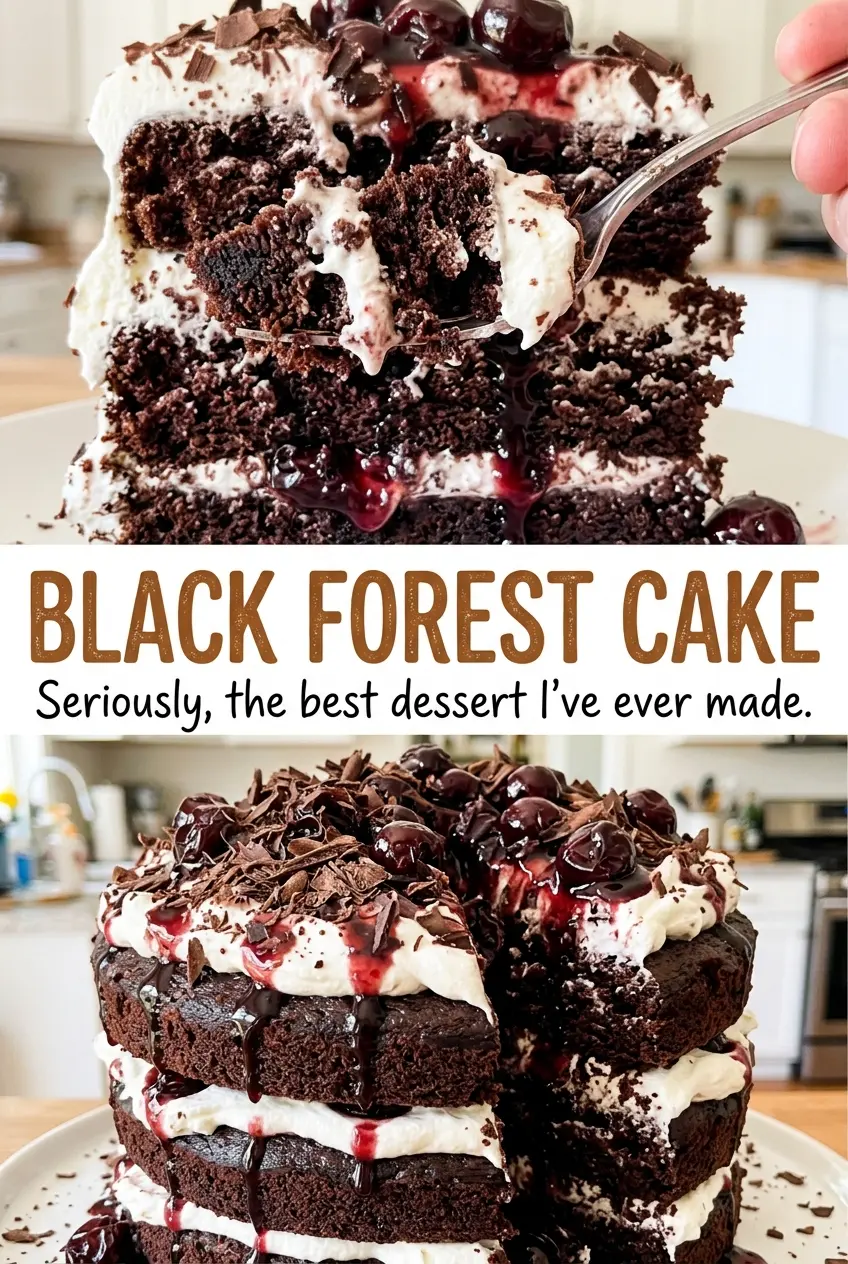 Black Forest Cake chocolate cherry layers