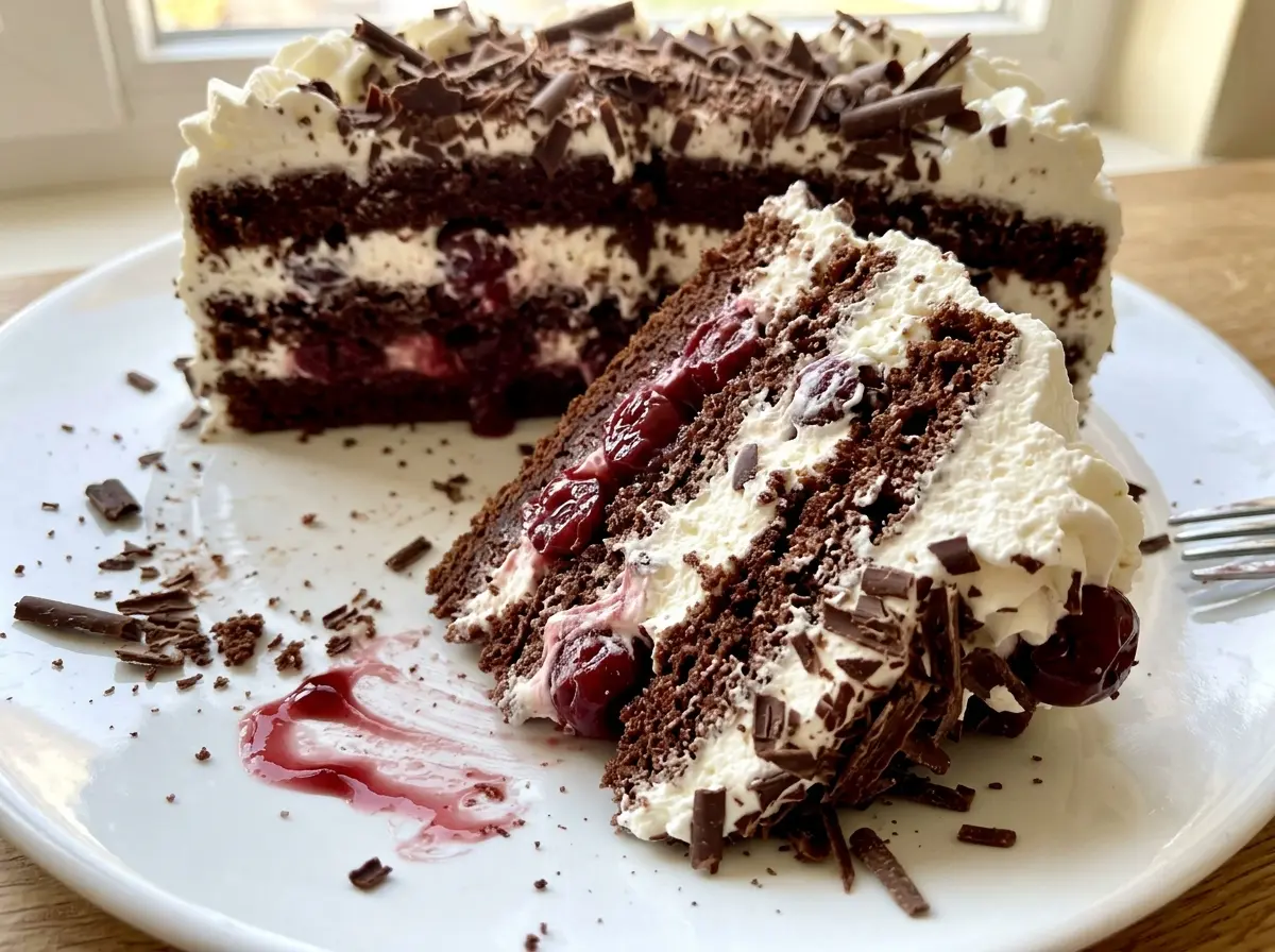 Black Forest Cake chocolate cherry layers